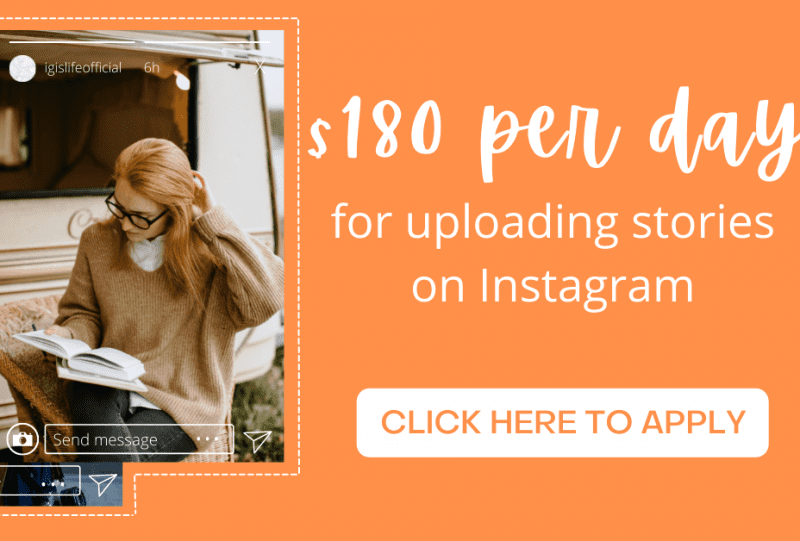 $180 PER DAY (For Uploading Stories on Instagram)