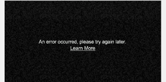 youtube an error occurred