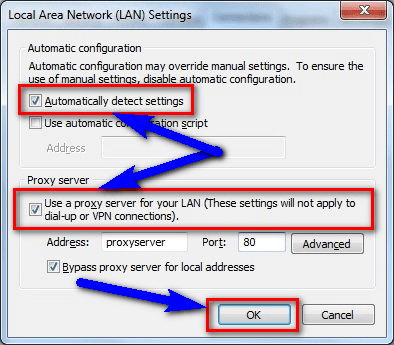 Check & Fix LAN Setting Failed To Connect To Server