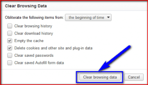 Clear your Browsing Data cookies and cache