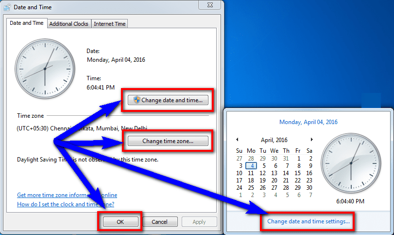 Check your Date & Time Settings ERR_CERT_AUTHORITY_INVALID