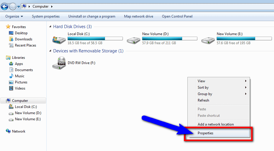 Check your Hard Disk configuration