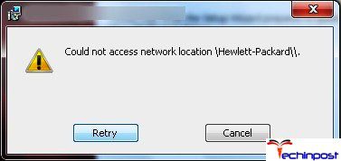 Could not Access Network Location