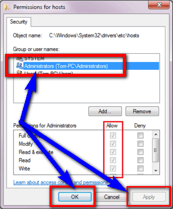 Delete System Host File Error 107