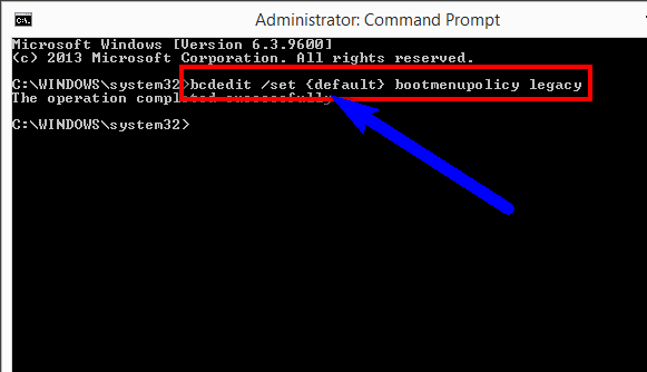 Enable Legacy Advanced Boot Menu SYSTEM_THREAD_EXCEPTION_NOT_HANDLED