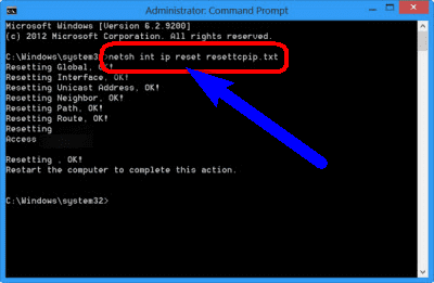 Reset TCP/IP on your PC