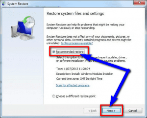 Undo recent System changes by System Restore