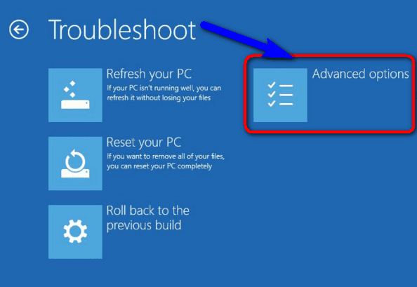Use Windows Troubleshoot INACCESSIBLE_BOOT_DEVICE