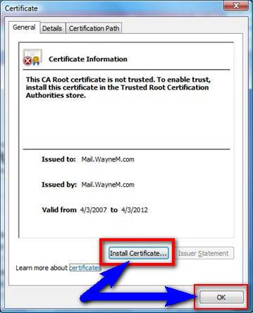 Fix by Installing required Certificate