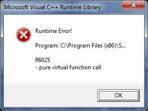 Runtime Error r6025