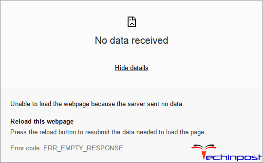 ERR_EMPTY_RESPONSE