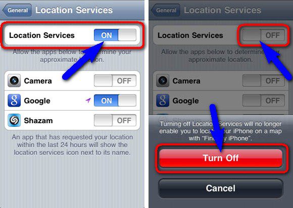 Turn ON/OFF your Location