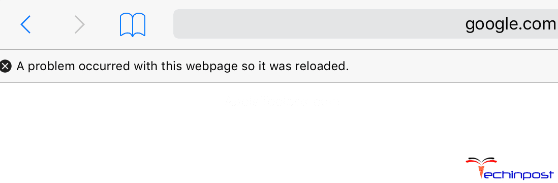 A Problem Occurred with this Webpage so it was Reloaded