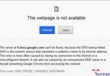 DNS_PROBE_FINISHED_NXDOMAIN