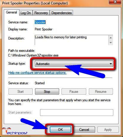 Change the Startup type to Automatic on your Windows PC