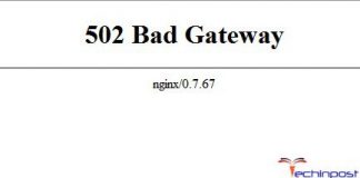 502 Bad Gateway Nginx