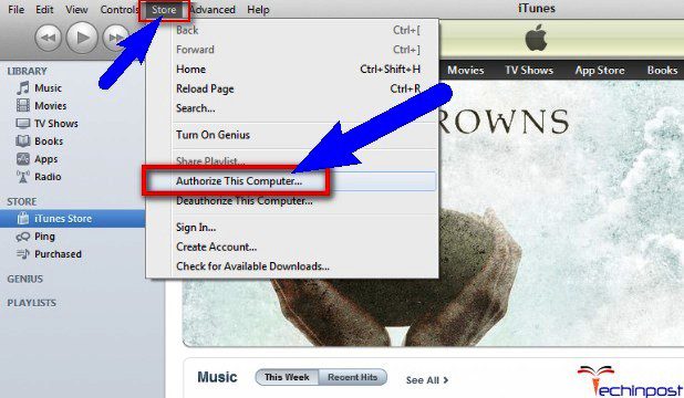 Authorize your PC(Computer) in iTunes