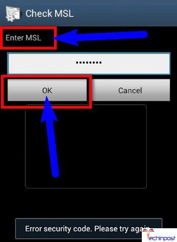 Do a Factory Reset through MSL (Master Subsidy Lock) Reader Error 67