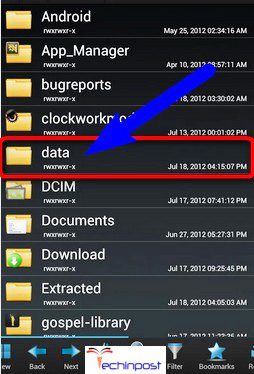 Delete the Folder from the File Manager on your Android Device