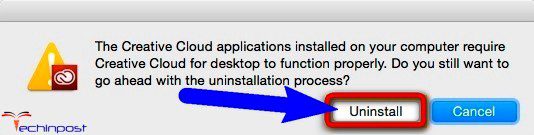Uninstall the Creative Cloud Desktop Application & Upgrade it now Error Code 43