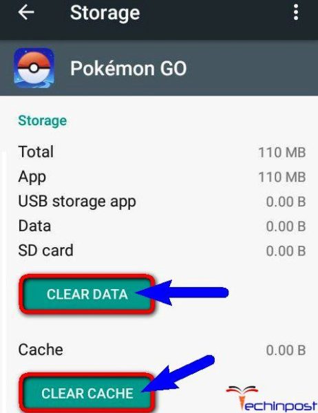 Clear Data & Cache of your Pokemon Go Game App. Failed to Get Player Information from the Server