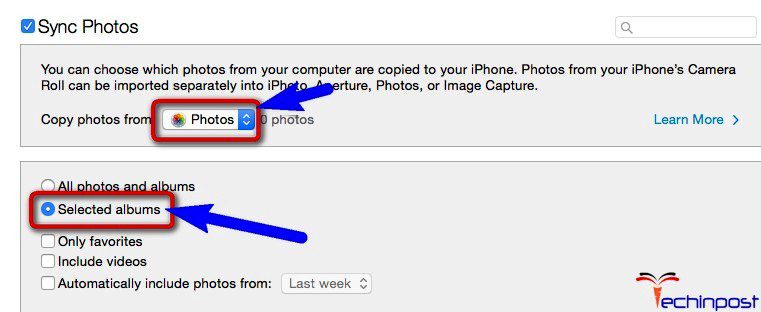 Delete iPhone Synced Photos by Syncing No Pictures