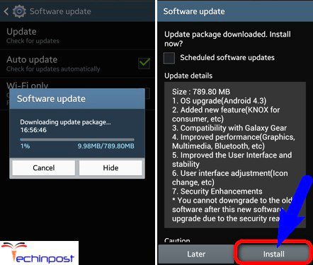 Do the Software Update of your Android Device Unfortunately The Process Com.Android.Phone Has Stopped Unexpectedly