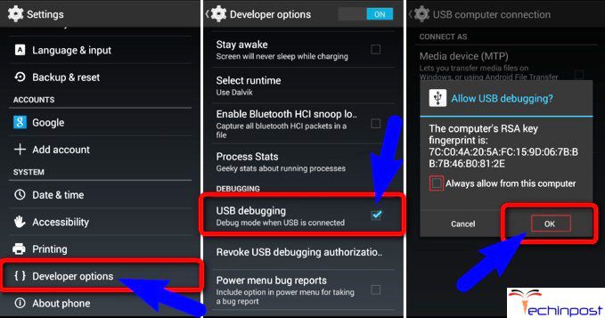 Enable USB Debugging on your Android Device
