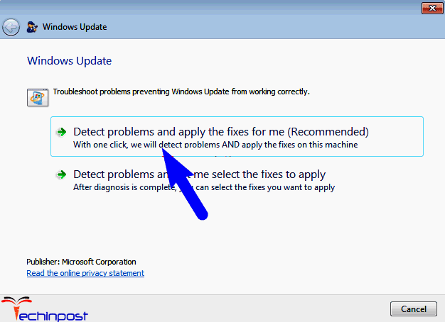 Reset the Windows Update Components by using Microsoft Fix it