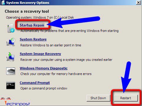 Run a Startup Repair on your Windows PC Error Code 0x490