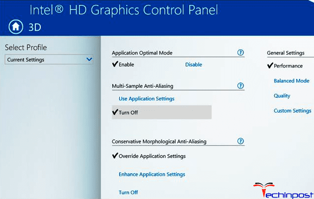 Change the Intel Graphic Settings VIDEO TDR FAILURE