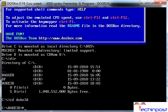 DOSBox (GNU General Public License) MAC Emulator for Windows