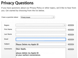 Delete Apple ID Account
