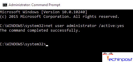 Enabling Administrator Account from CMD (Command Prompt)