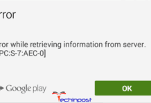 Error Retrieving Information from Server Rpc s-7 aec-0