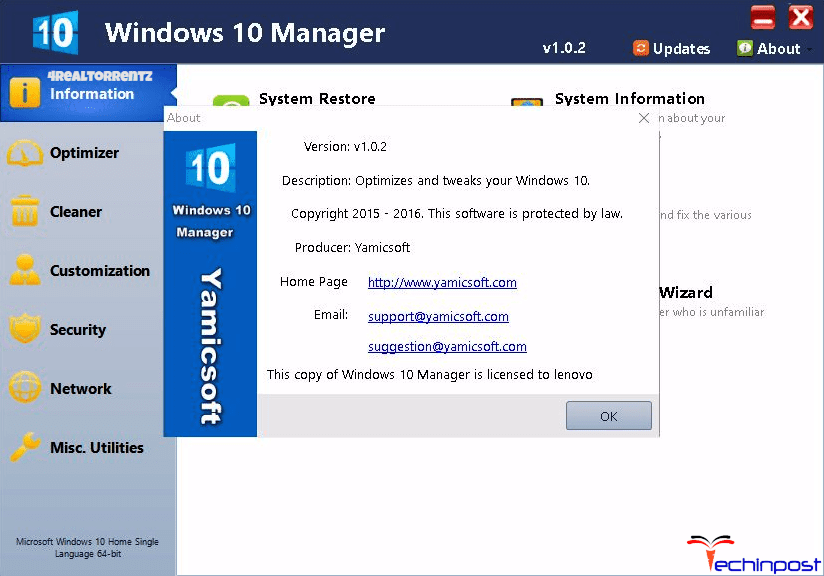 Reset the Issues by Windows 10 Manager