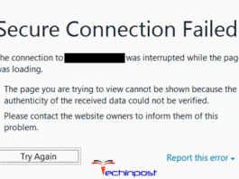 Secure Connection Failed