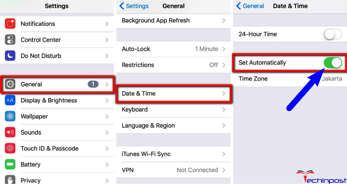 Set Date and Time Automatically on your Device