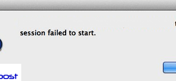 Sync Session Failed to Start