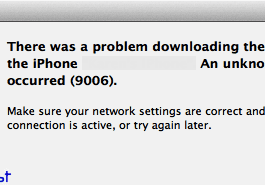 There was a Problem Downloading the Software for the iPhone