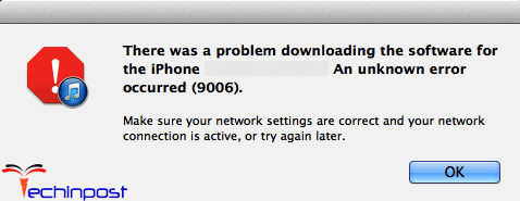 There was a Problem Downloading the Software for the iPhone