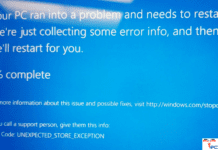 UNEXPECTED_STORE_EXCEPTION