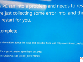 UNEXPECTED_STORE_EXCEPTION