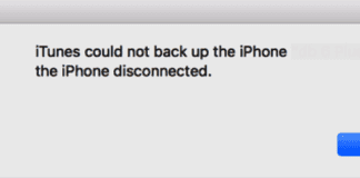 iTunes Could Not Backup the iPhone Because the iPhone Disconnected