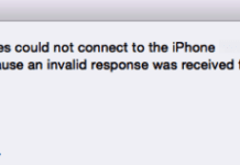 iTunes Could not Connect to the iPhone Because an Invalid Response was Received from the Device