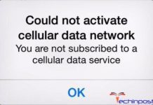 Could Not Activate Cellular Data Network