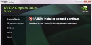 NVIDIA Installer Cannot Continue