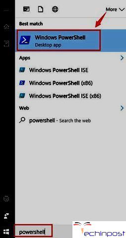 Start -> PowerShell -> Windows PowerShell Windows 10 Calculator Not Working