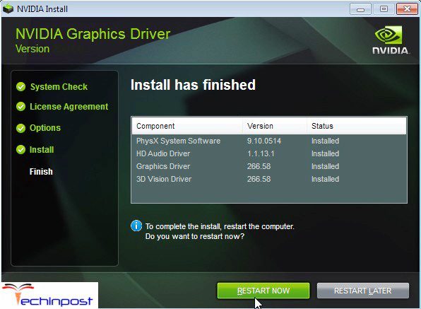 nvidia installer has finished NVIDIA Installer Cannot Continue