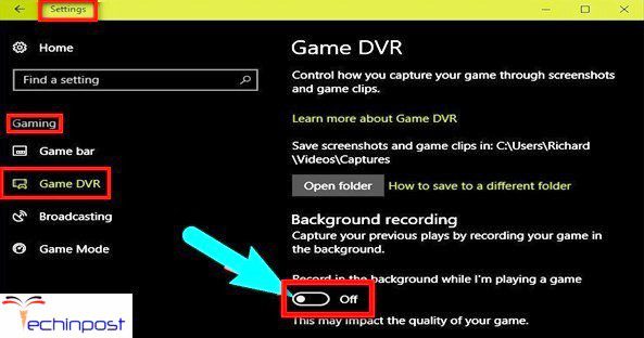 Disable Game DVR